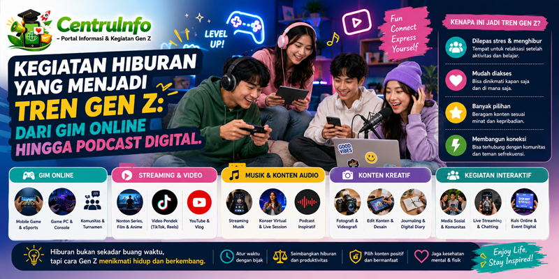 Kegiatan Hiburan Yang Menjadi Tren Gen Z Dari Gim Online Hingga Podcast Digital