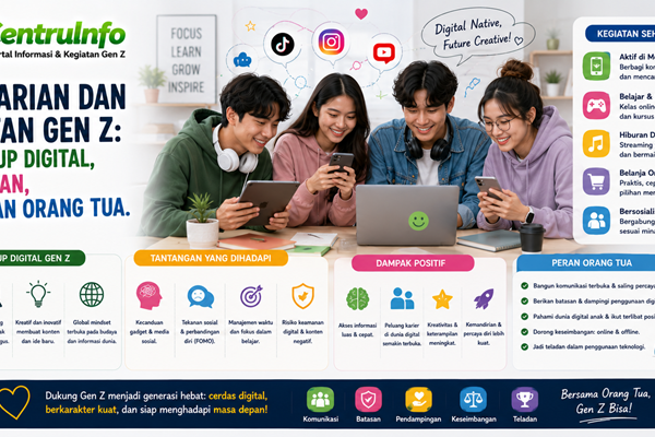 Keseharian dan Kegiatan Gen Z Gaya Hidup Digital, Tantangan dan Peran Orang Tua