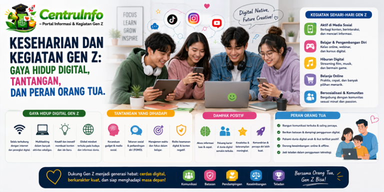 Keseharian dan Kegiatan Gen Z Gaya Hidup Digital, Tantangan dan Peran Orang Tua