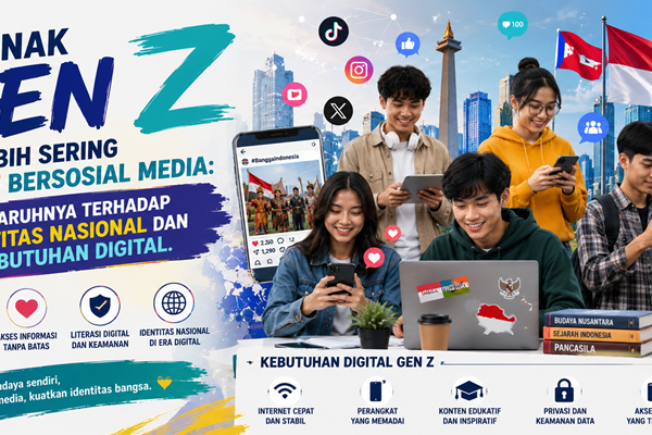 Anak Gen Z Lebih Sering Aktif Bersosial Media Pengaruhnya terhadap Identitas Nasional dan Kebutuhan Digital