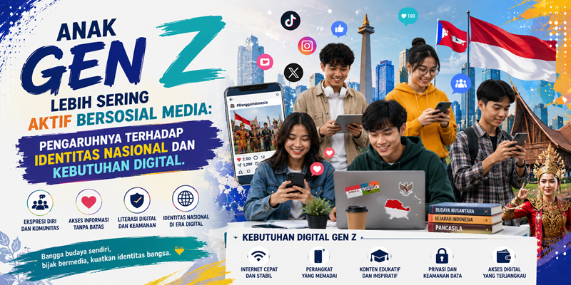 Anak Gen Z Lebih Sering Aktif Bersosial Media Pengaruhnya terhadap Identitas Nasional dan Kebutuhan Digital