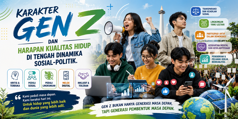 Karakter Gen Z dan Harapan Kualitas Hidup di Tengah Dinamika Sosial-Politik