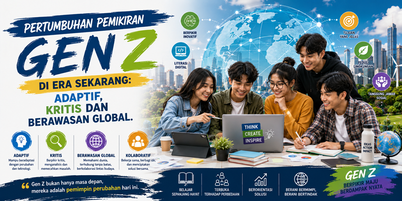 Pertumbuhan Pemikiran Gen Z Di Era Sekarang Adaptif, Kritis dan Berawasan Global