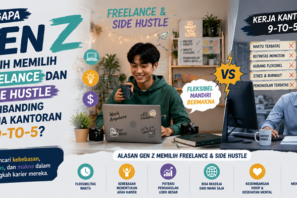 Mengapa Gen Z Lebih Memilih Freelance dan Side Hustle Dibanding Kerja Kantoran 9-to-5
